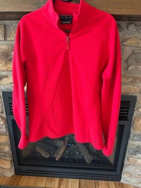 Marmot Women's red  Quarter-Zip Fleece Pullover